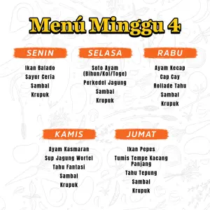 PAKET CATERING 5 HARI MINGGU 4 TAMAN GRIYA