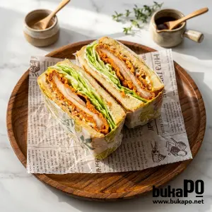 CHICKEN KATSU SALAD SANDWICH Kedai Munchmingle