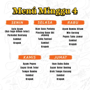 PAKET CATERING 5 HARI MINGGU 4 TAMAN GRIYA