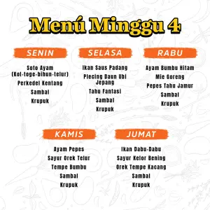 PAKET CATERING 5 HARI MINGGU 4 TAMAN GRIYA