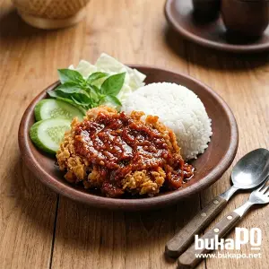 AYAM GEPREK JUJUR Outlet Ayam Madara Genteng Biru