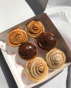 box of cinnamon rolls
