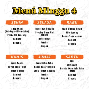 PAKET CATERING 5 HARI MINGGU 4 TAMAN GRIYA
