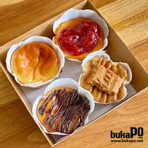 burnt cheese cake cupcake size fat bites